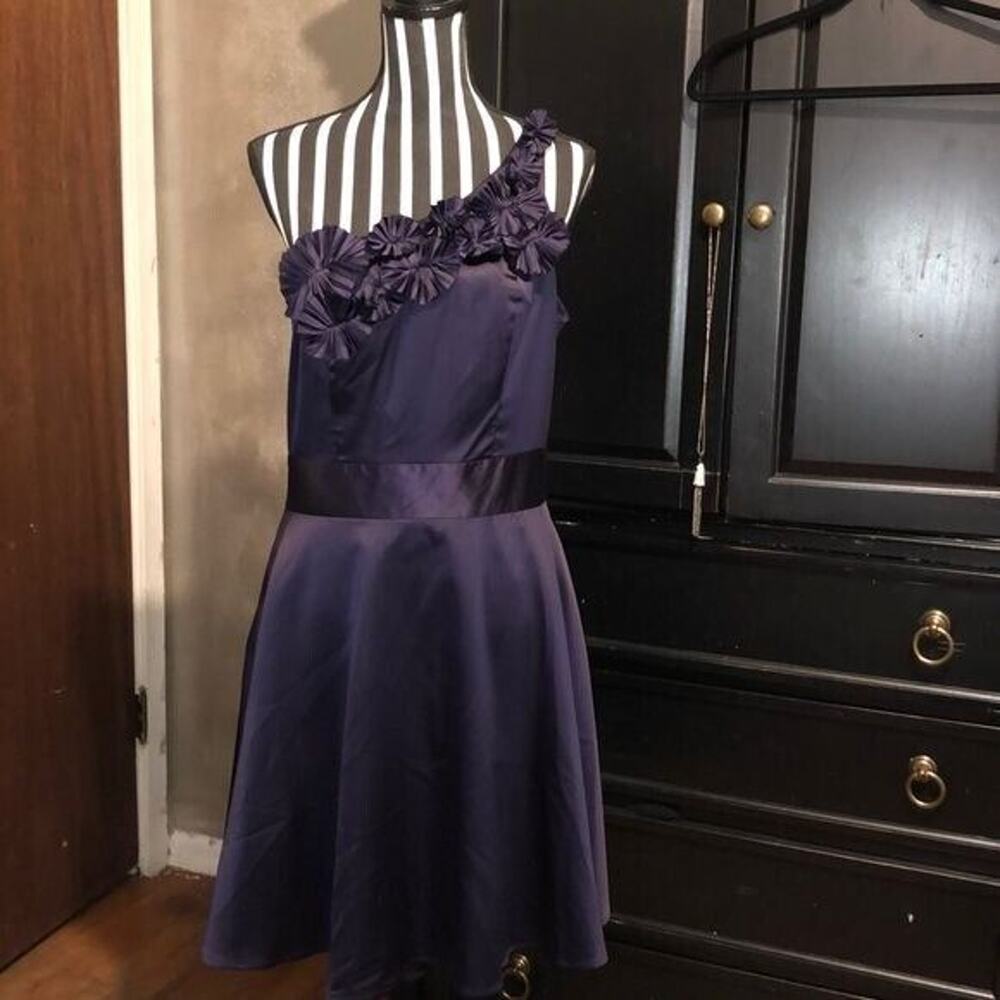 The Limited Prom Party Wedding New Year’s Purple Floral Asymmetrical Dress